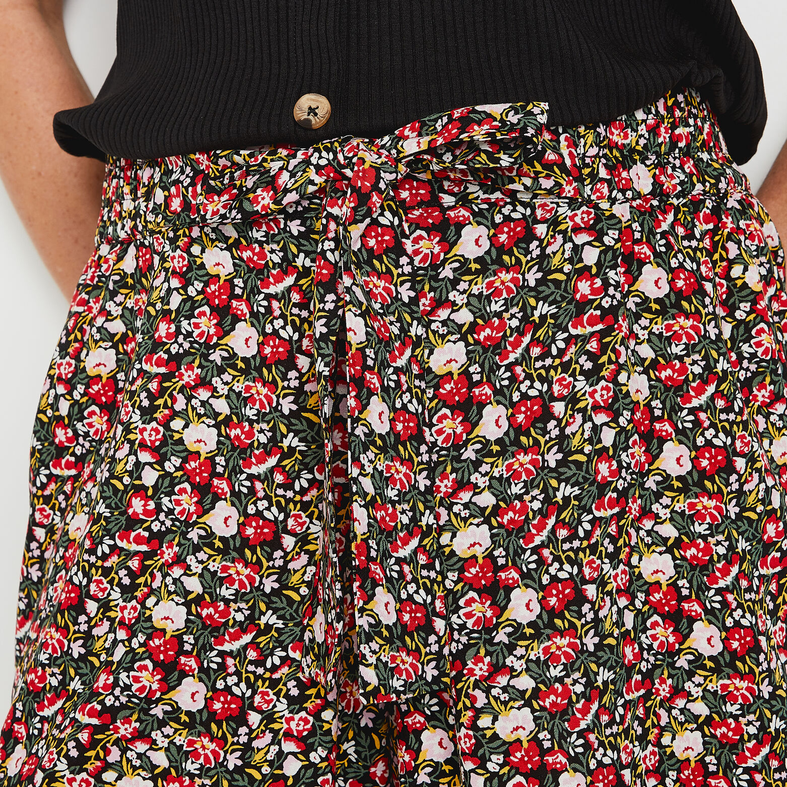 Short fluide imprimé femme