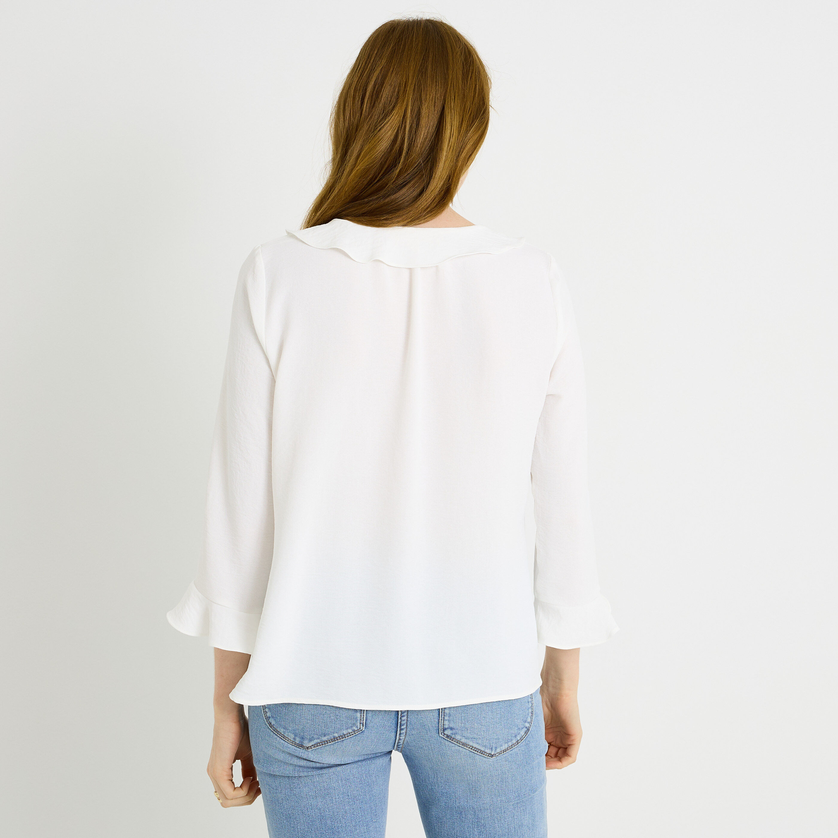 Blouse &agrave; volants femme
