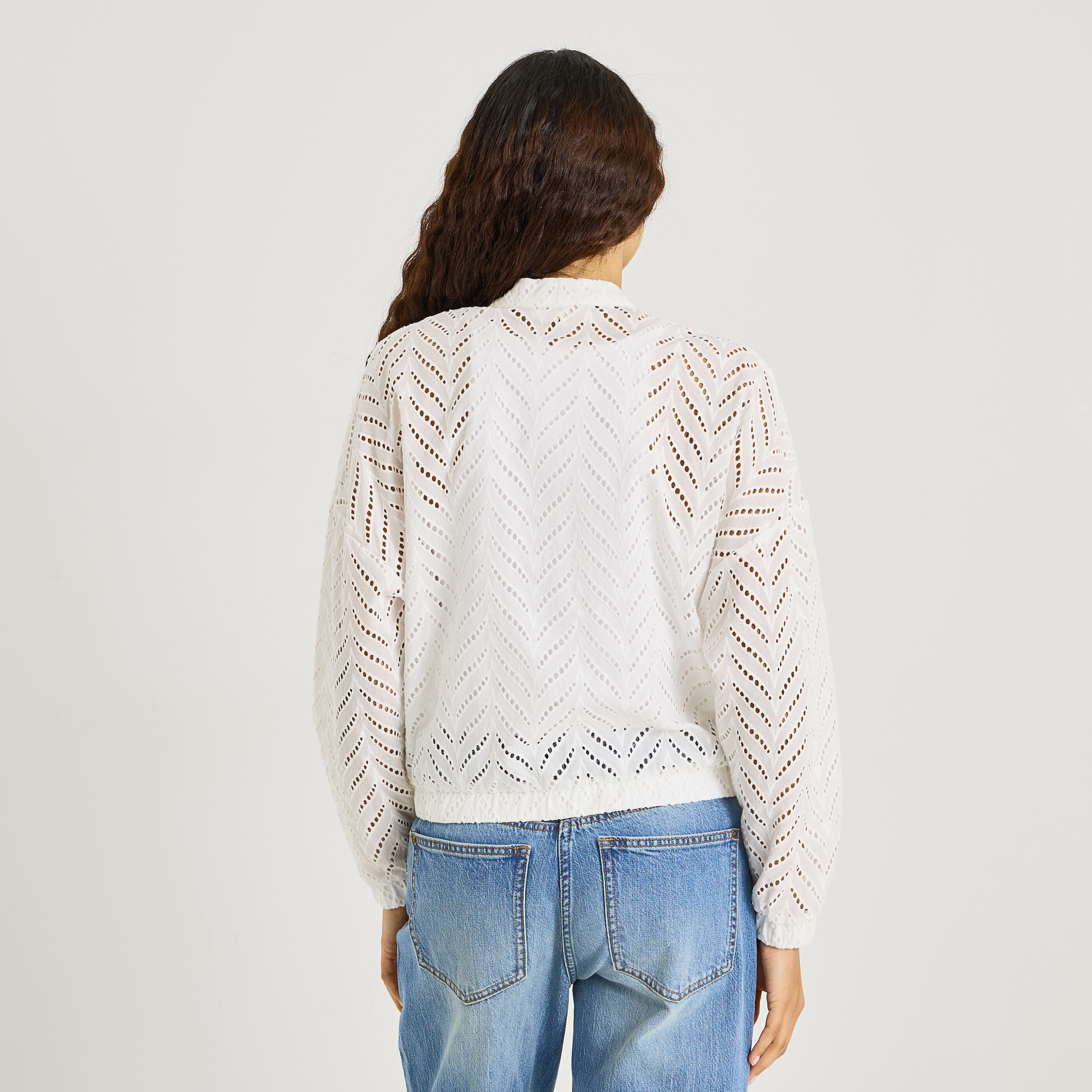 Veste bomber brod&eacute; femme