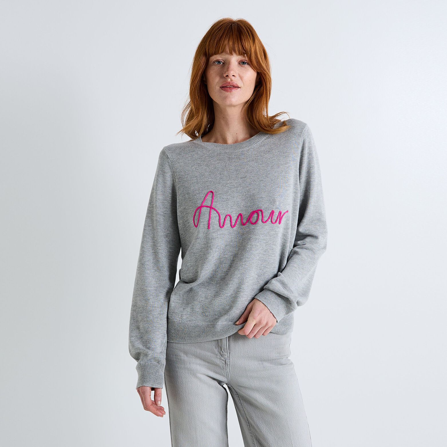 Pull col rond femme
