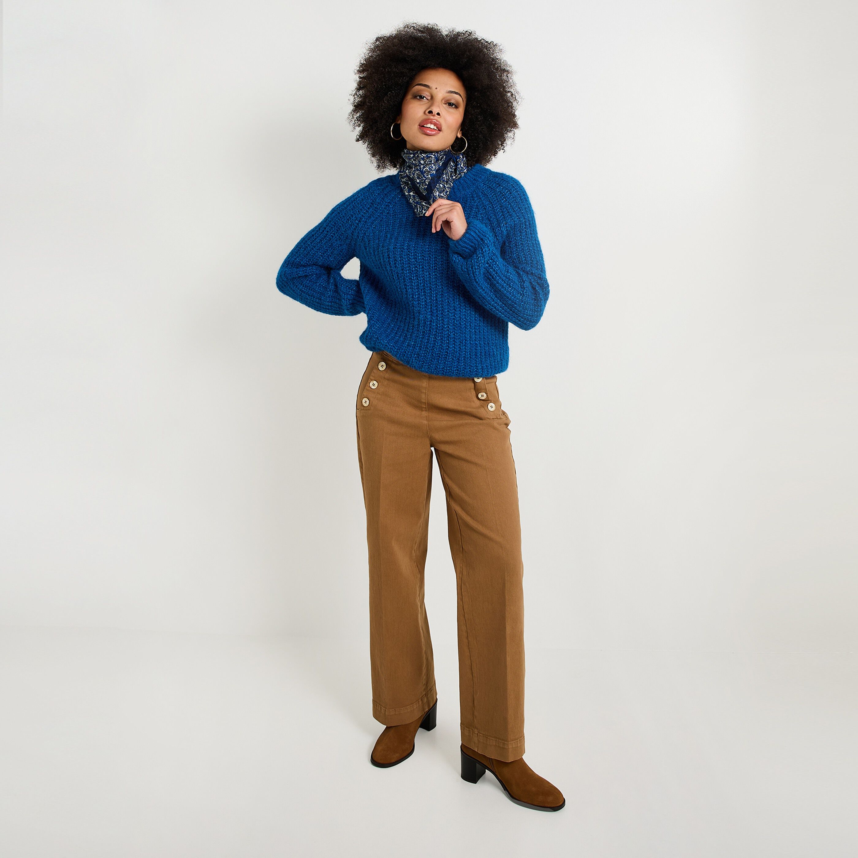 Jean flare POMPON F02 femme