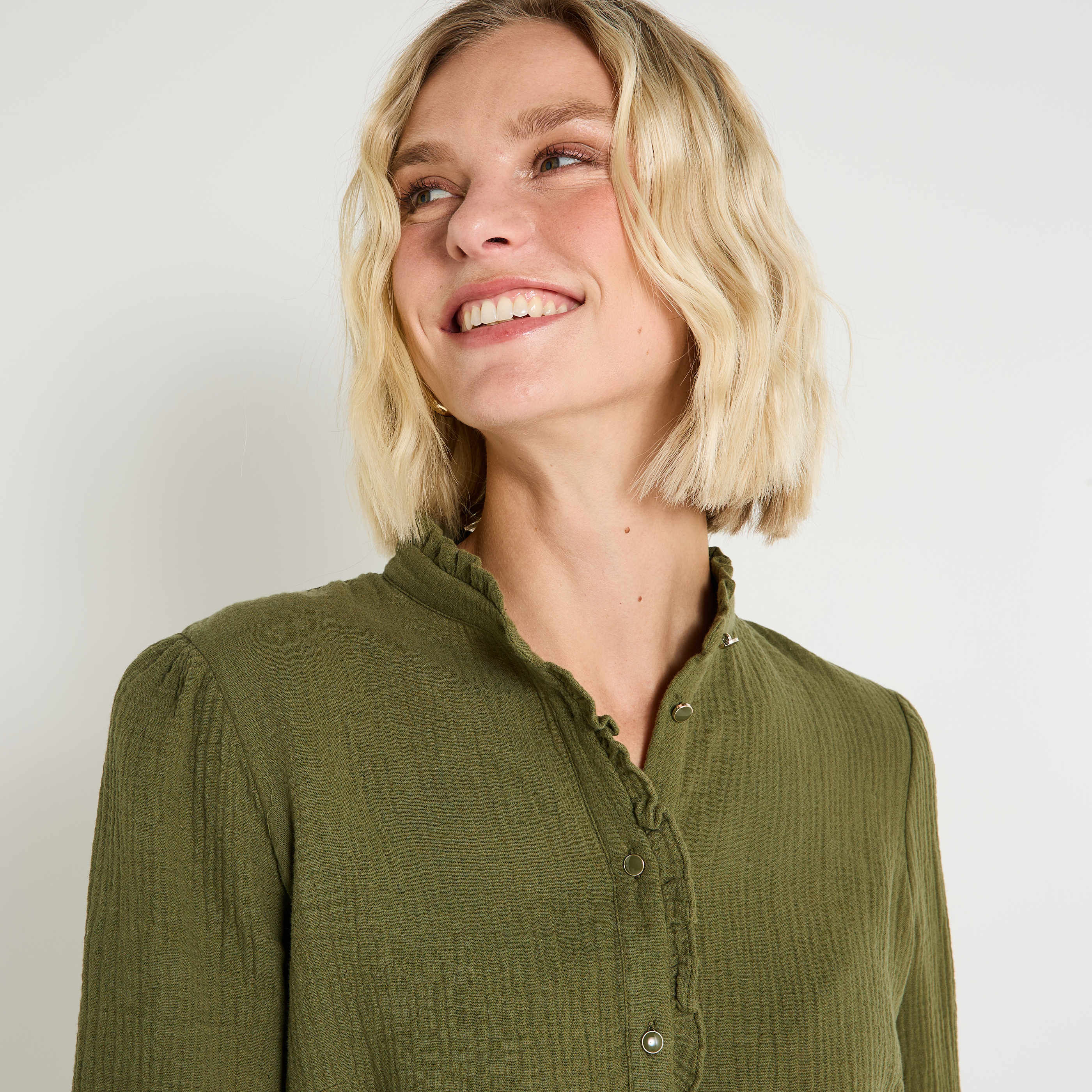 Blouse en gaze de coton femme