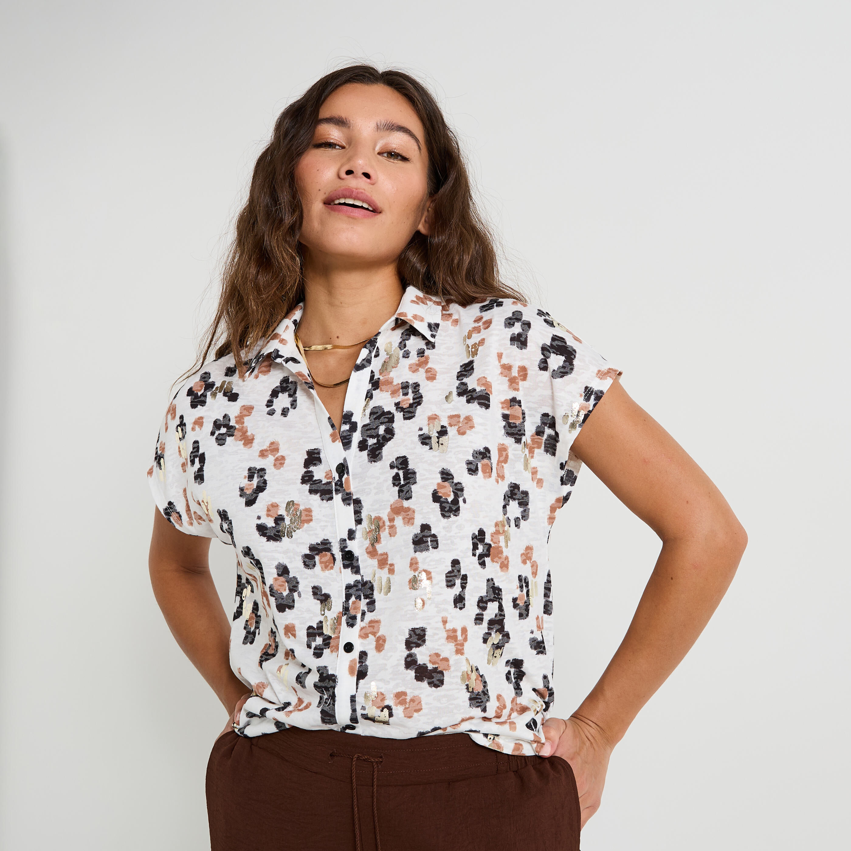 Chemise manches courtes femme