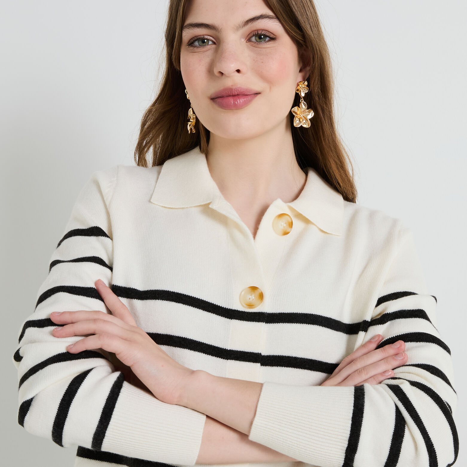 Gilet rayé femme
