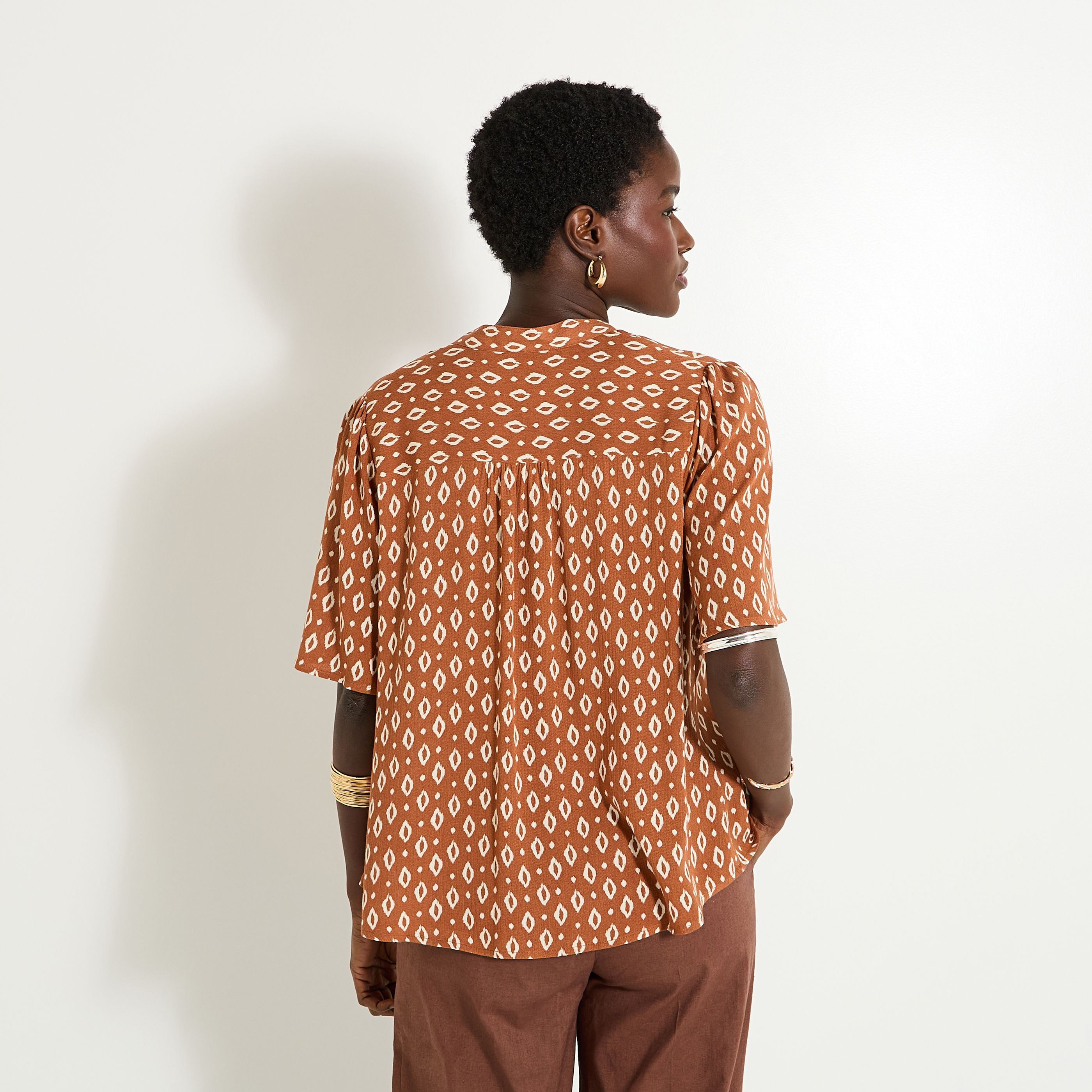 Blouse imprim&eacute;e femme