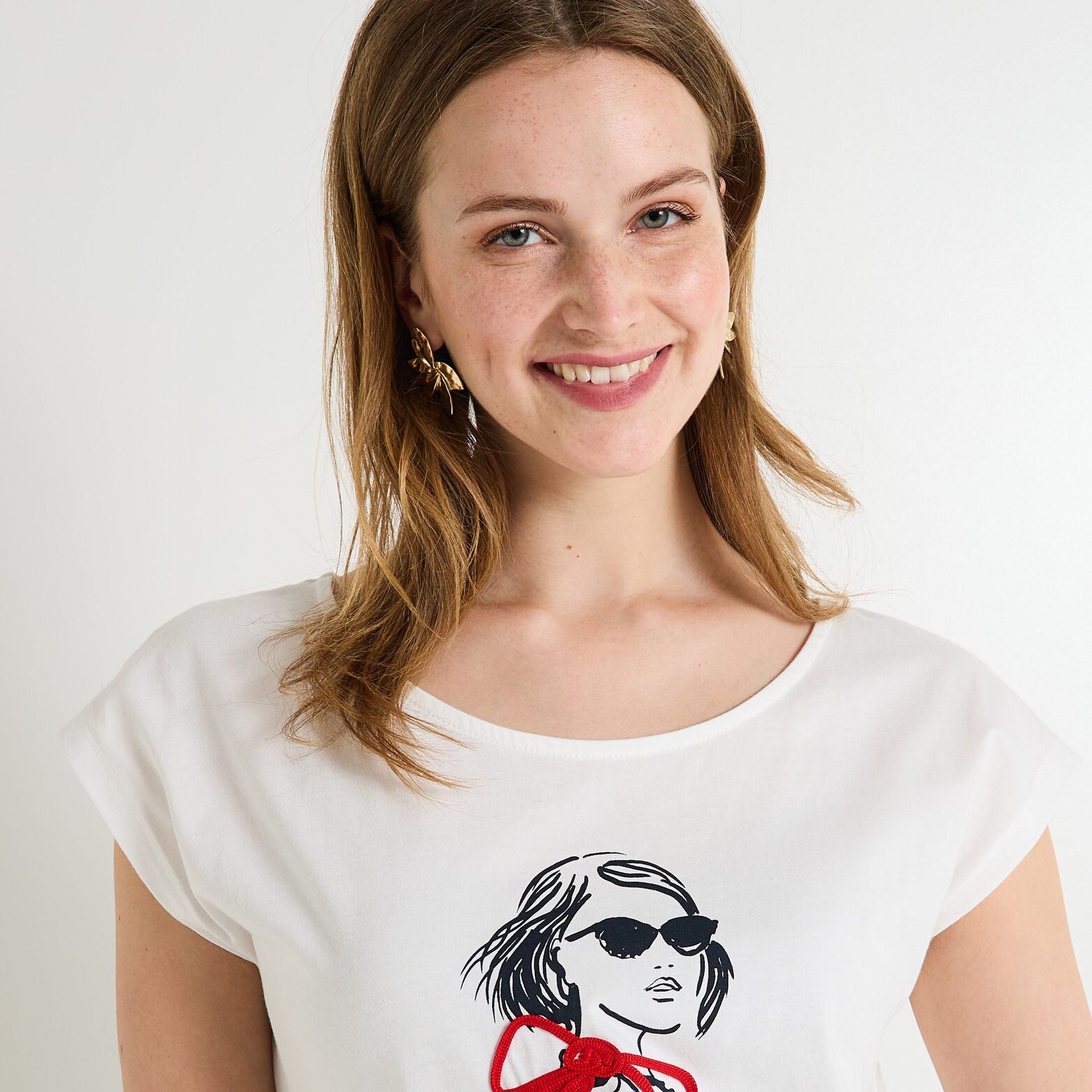 T-shirt col rond femme