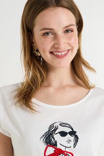 T-shirt col rond femme