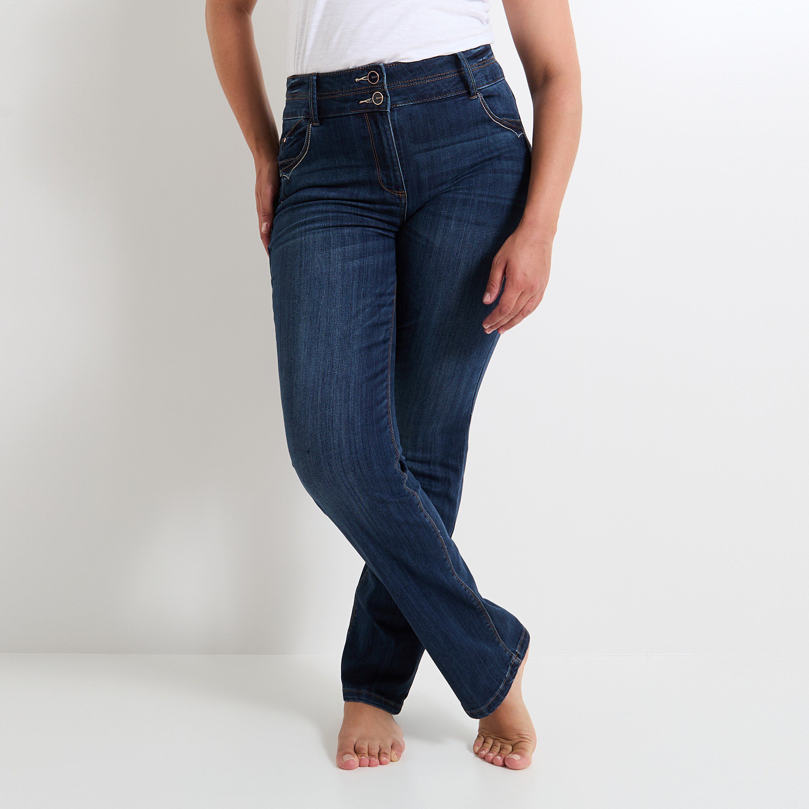 Jean droit taille haute ROME femme