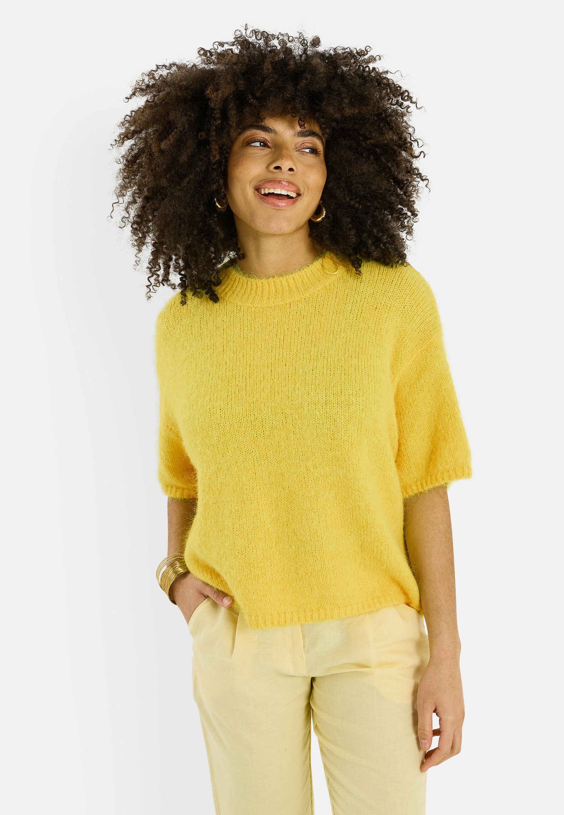 Pull manches courtes ample femme