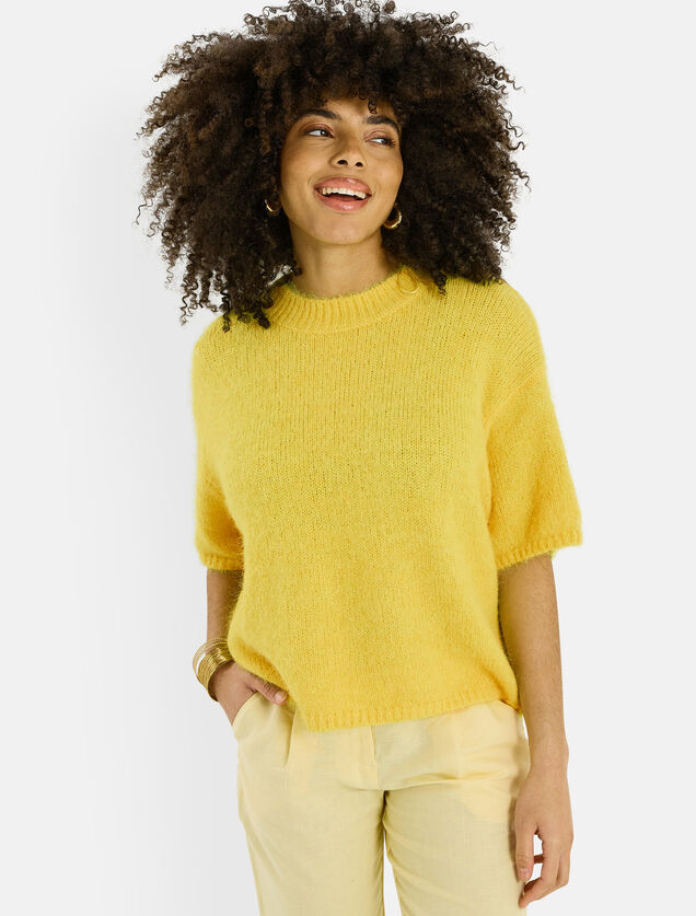 Pull manches courtes ample femme