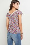 Blouse manches courtes col V