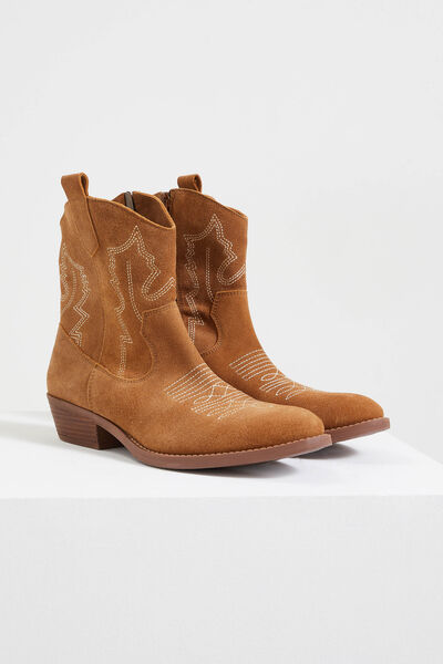 Bottines en cuir femme