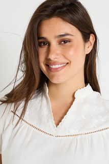 Blouse brodée femme