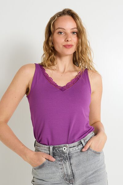 Débardeur col V femme