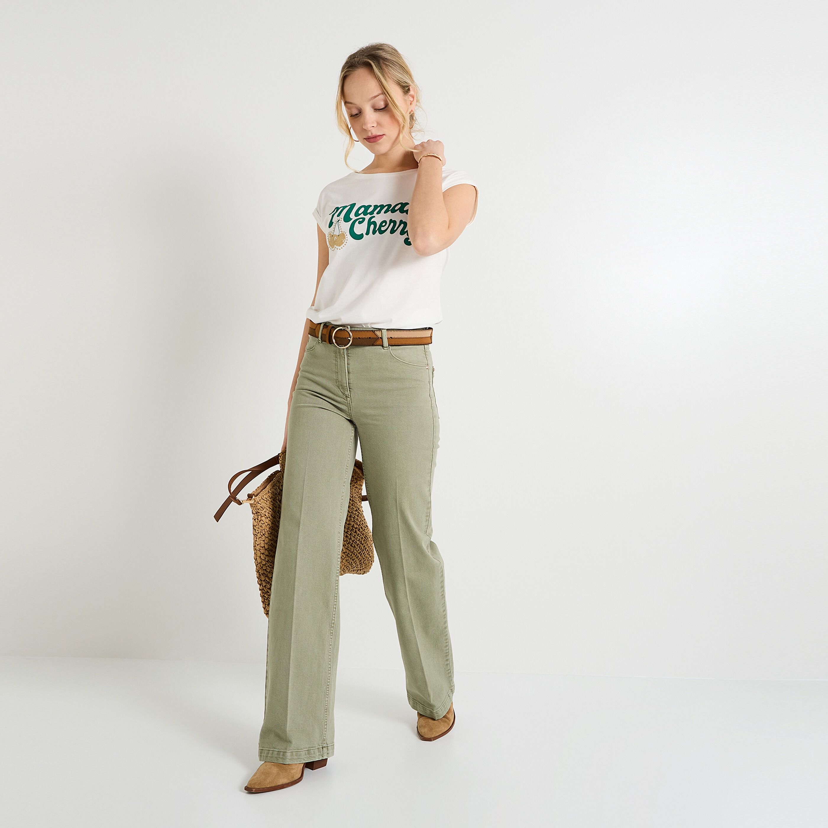 T-shirt col rond femme