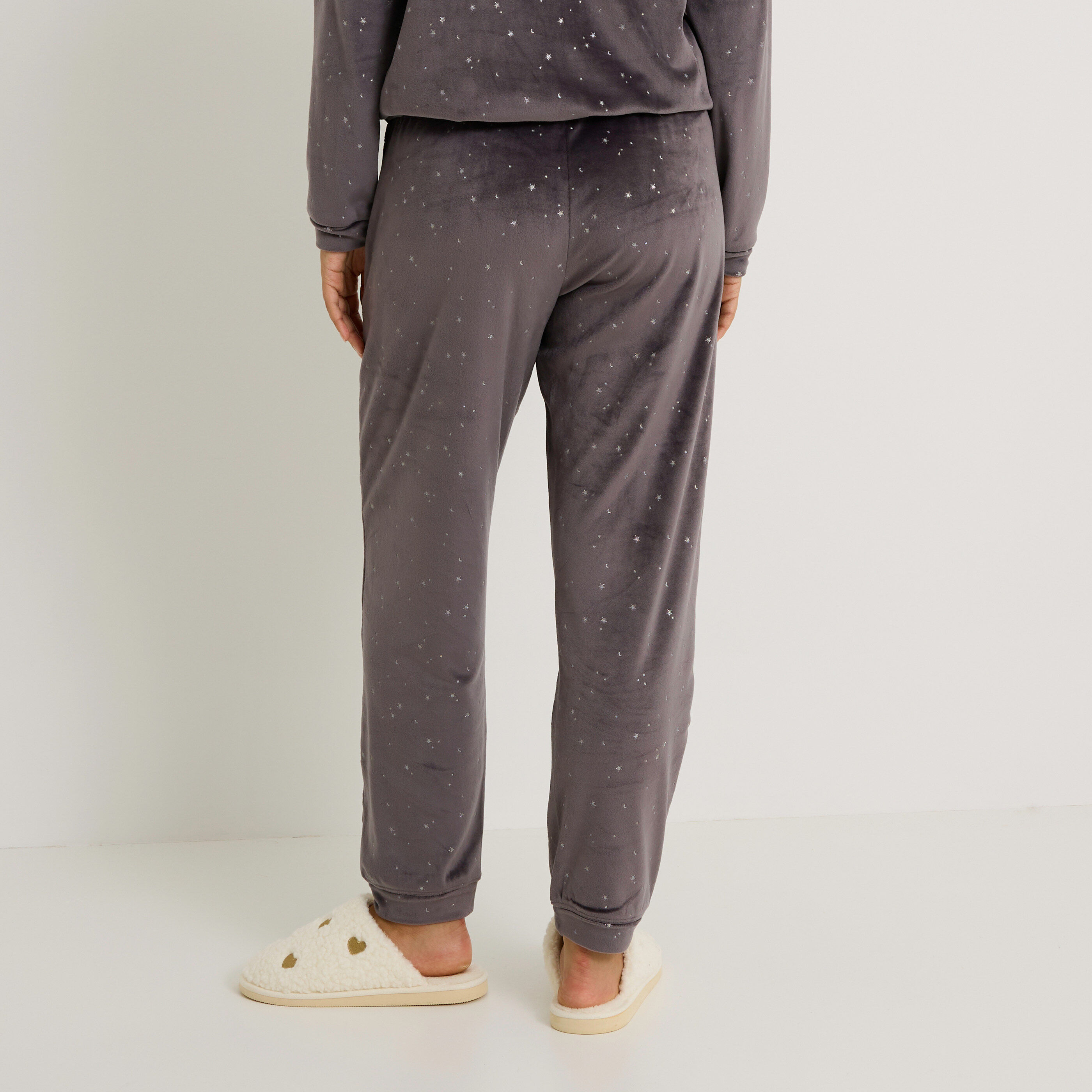 Pantalon de pyjama en velours femme