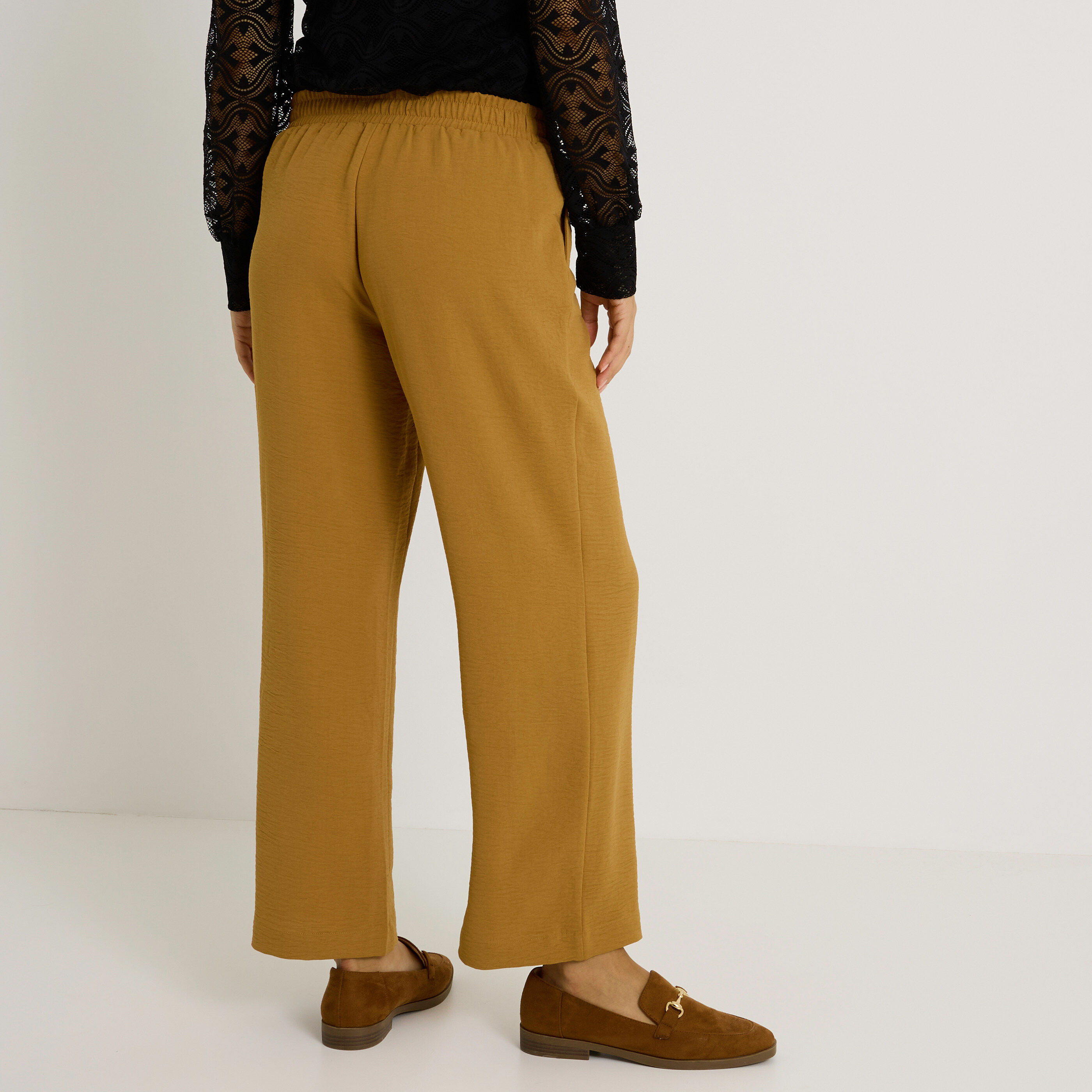 Pantalon large fluide femme