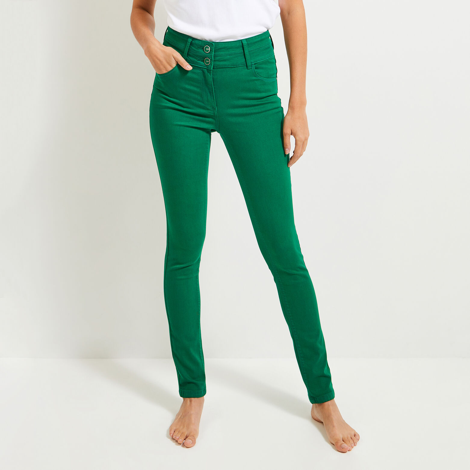 Jean slim taille haute BOSTON femme