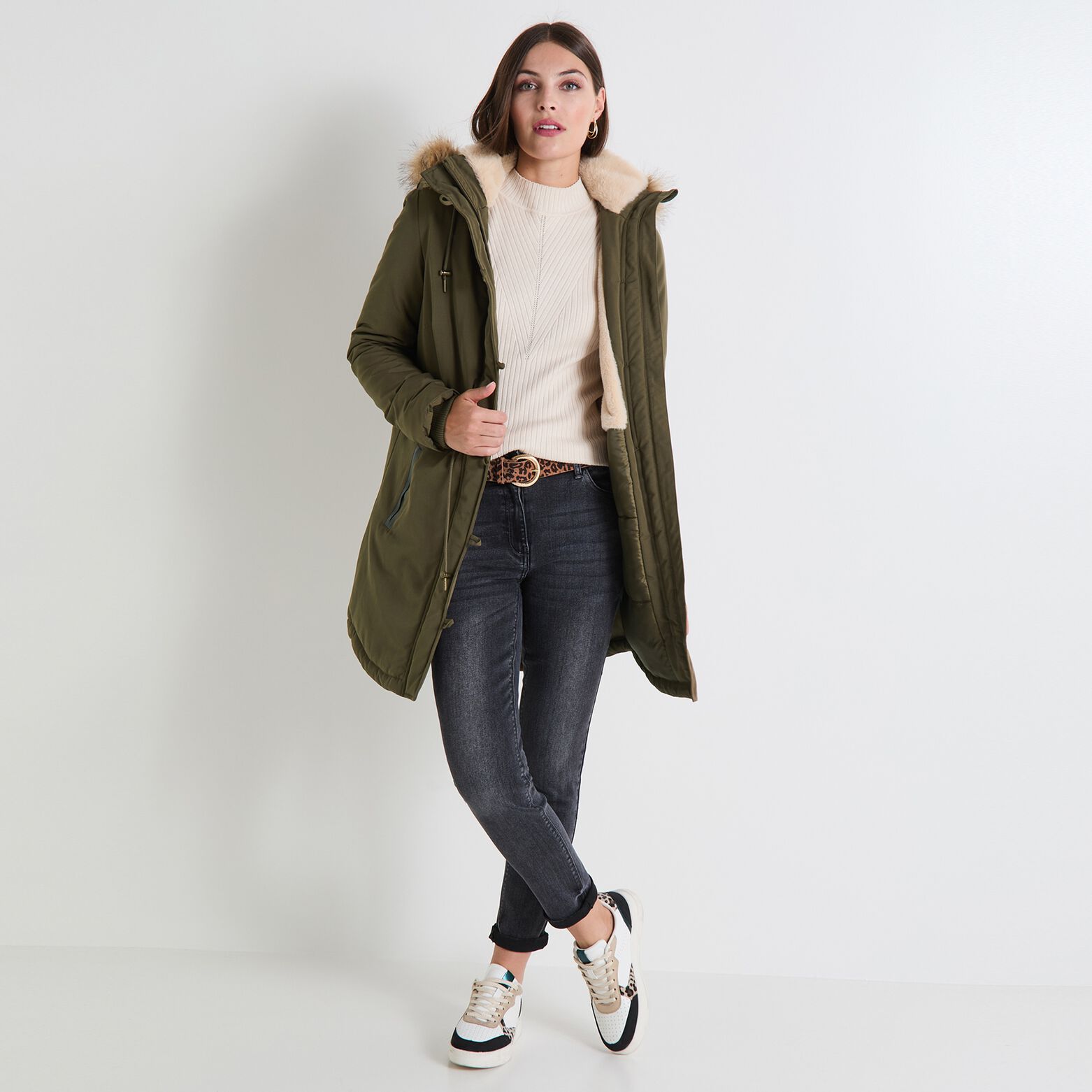 Parka capuche femme