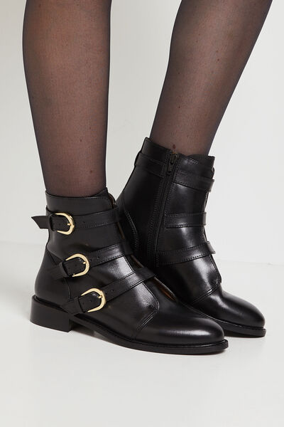 Bottines en cuir femme