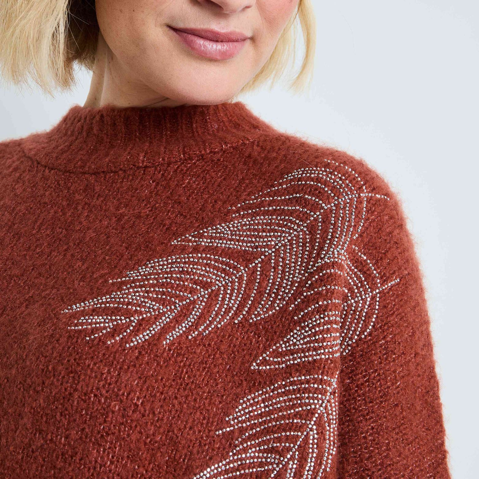 Pull col rond femme