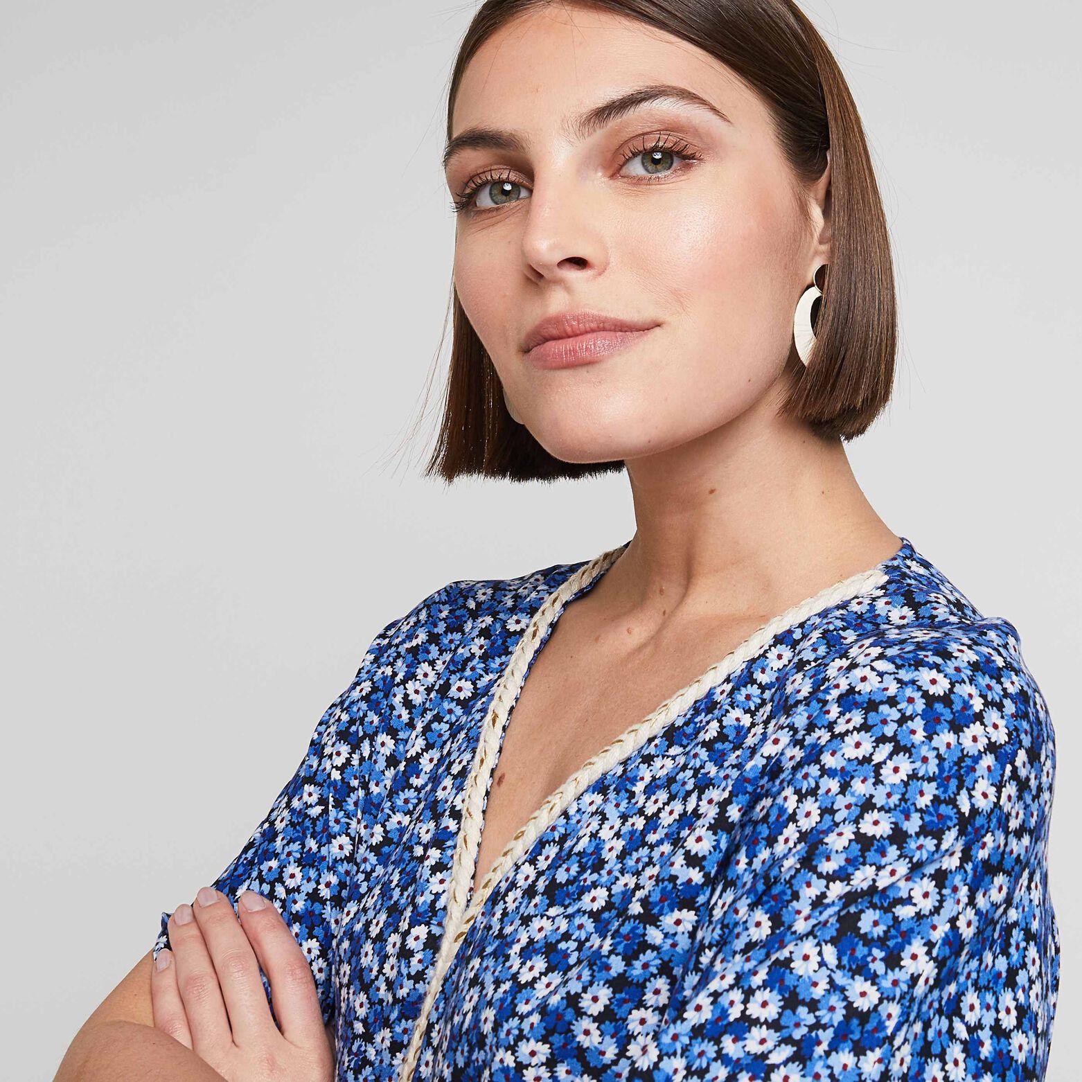 Robe longue imprimée femme