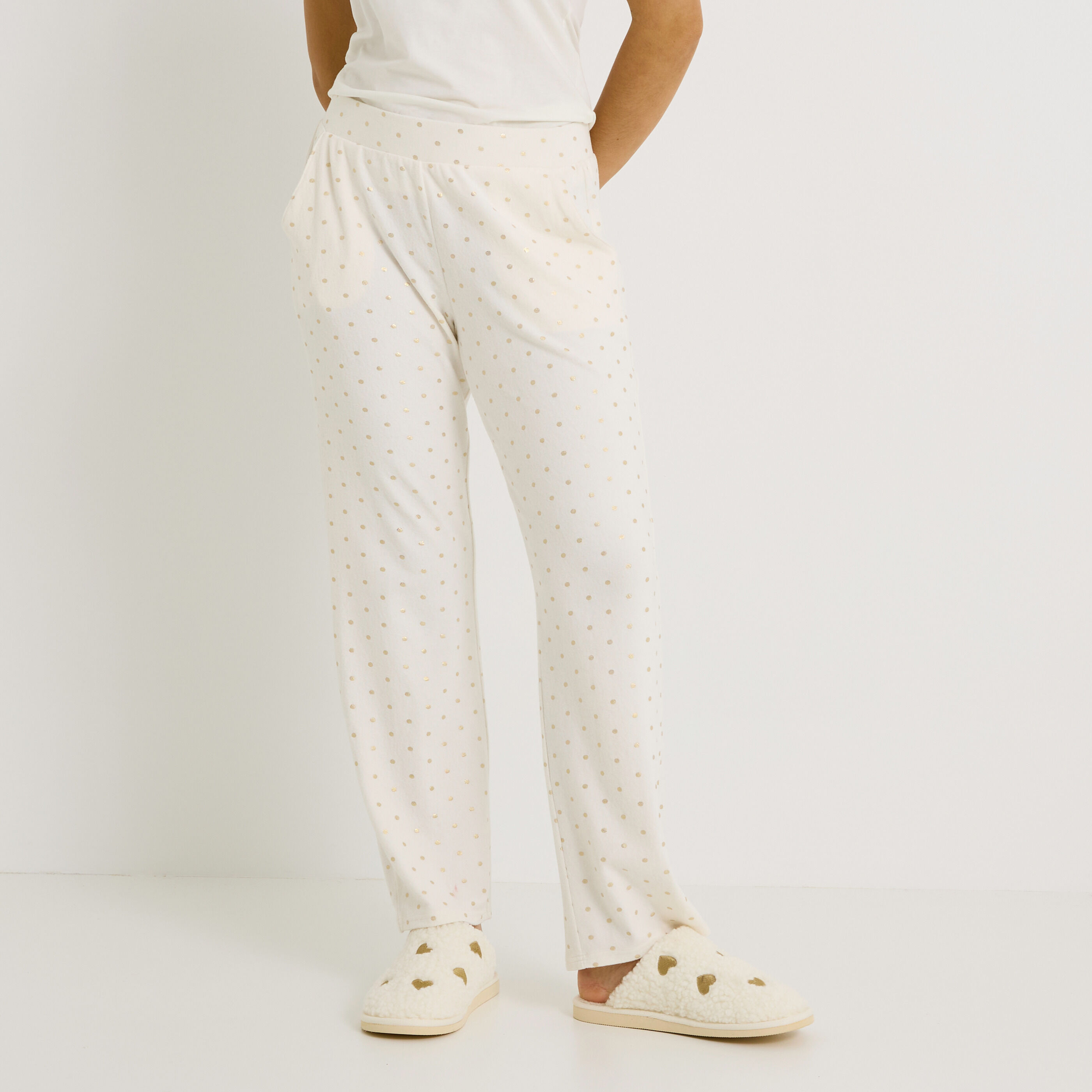 Pantalon de pyjama imprim&eacute; &agrave; pois femme