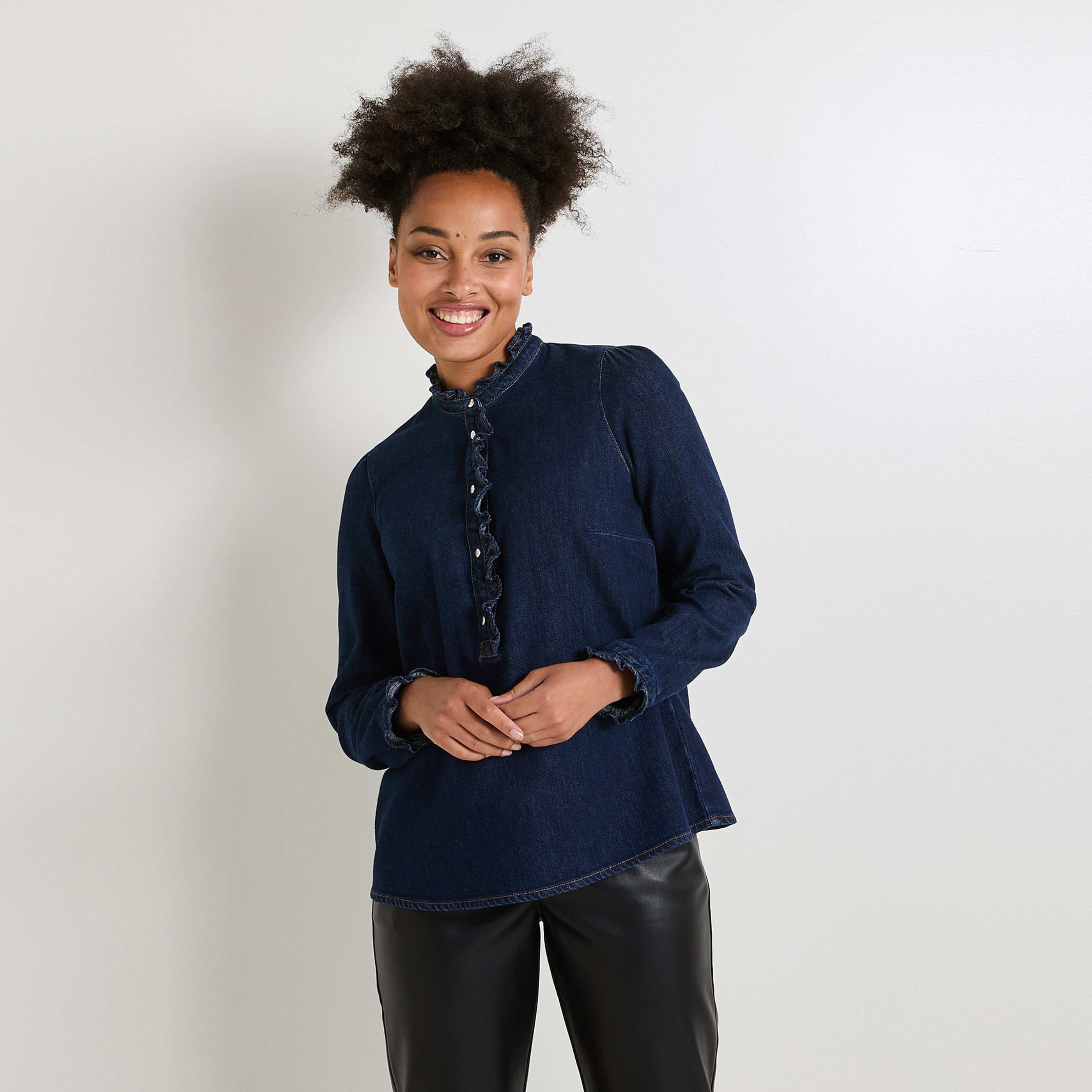 Blouse col montant femme BRUT Graindemalice