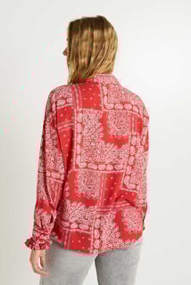 Chemise oversize avec chouchou femme