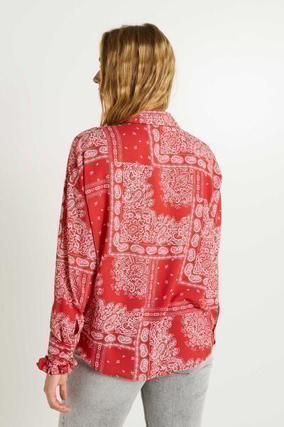 Chemise oversize avec chouchou femme