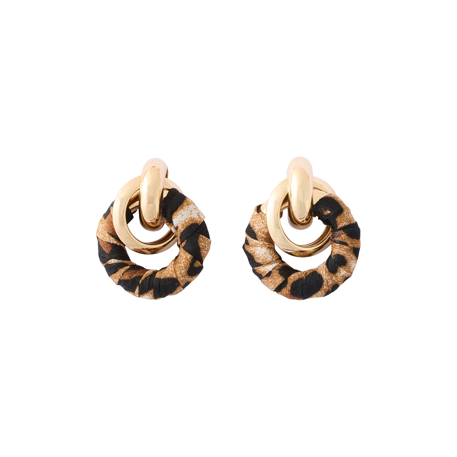 Boucles d'oreilles imprimé léopard