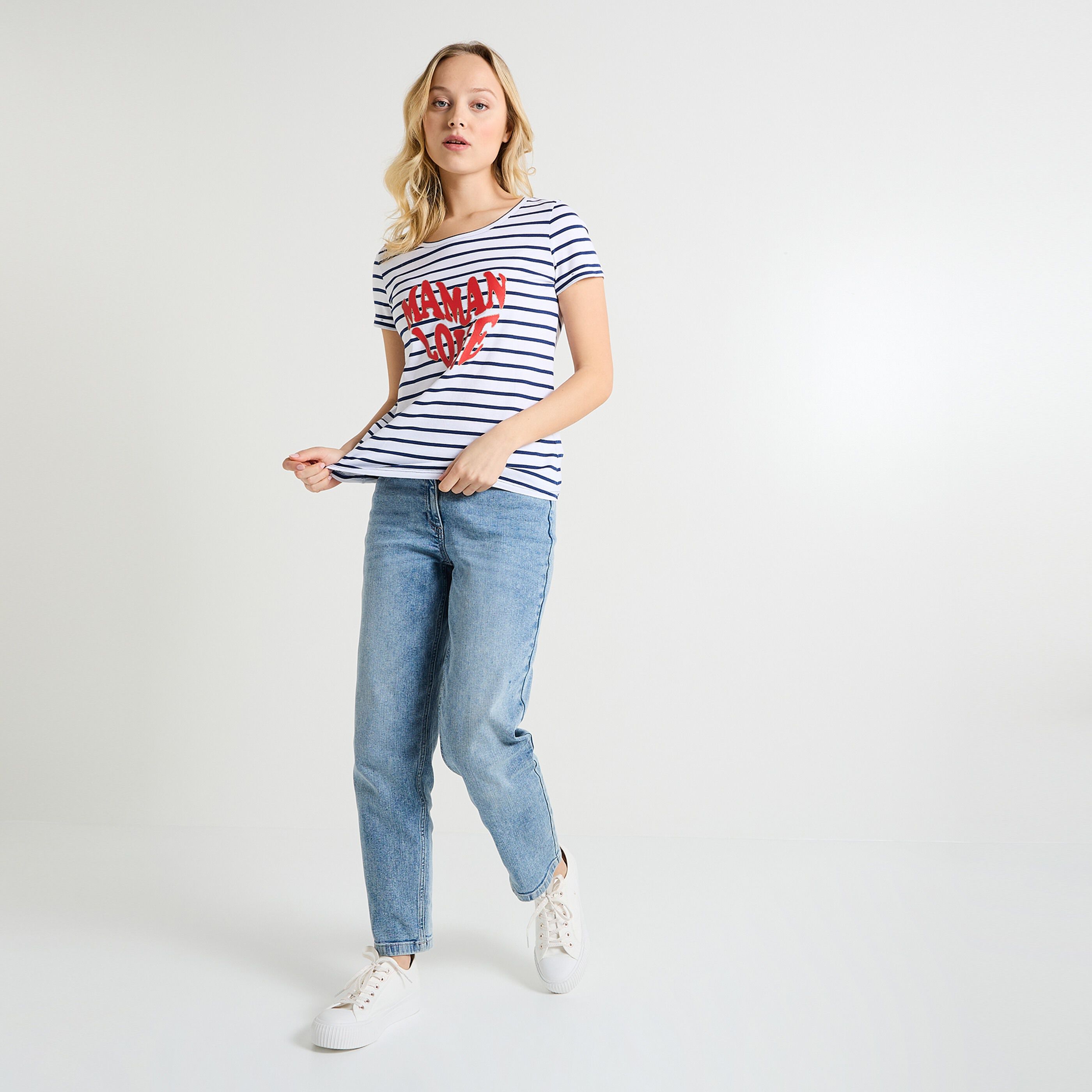T-shirt &agrave; rayures femme