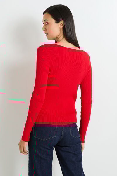Gilet col V femme