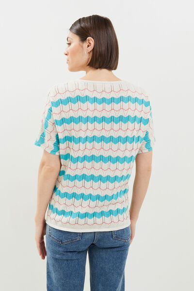 Pull maille ajourée femme