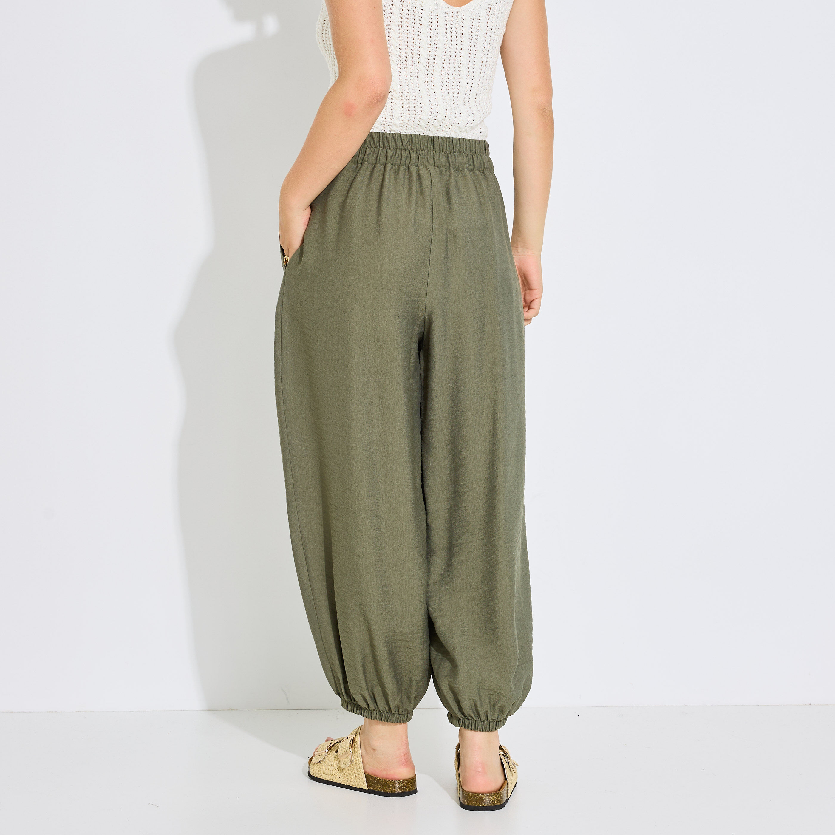 Pantalon fluide bouffant femme