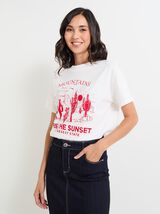 T-shirt col rond femme