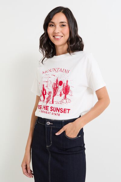 T-shirt col rond femme