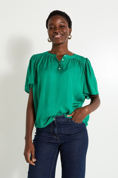 Blouse fluide col rond femme