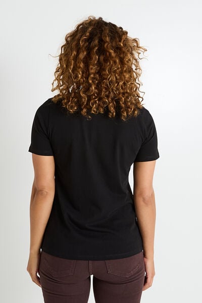 T-shirt cœur imprimé léopard femme
