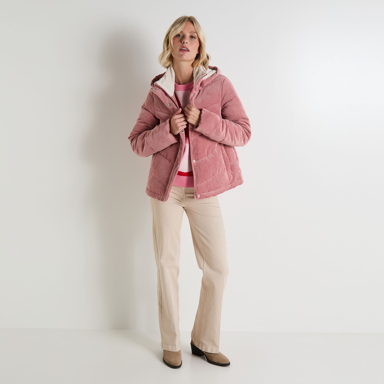 Doudoune velours femme
