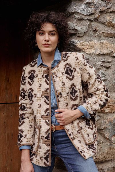 Manteau bouclette femme