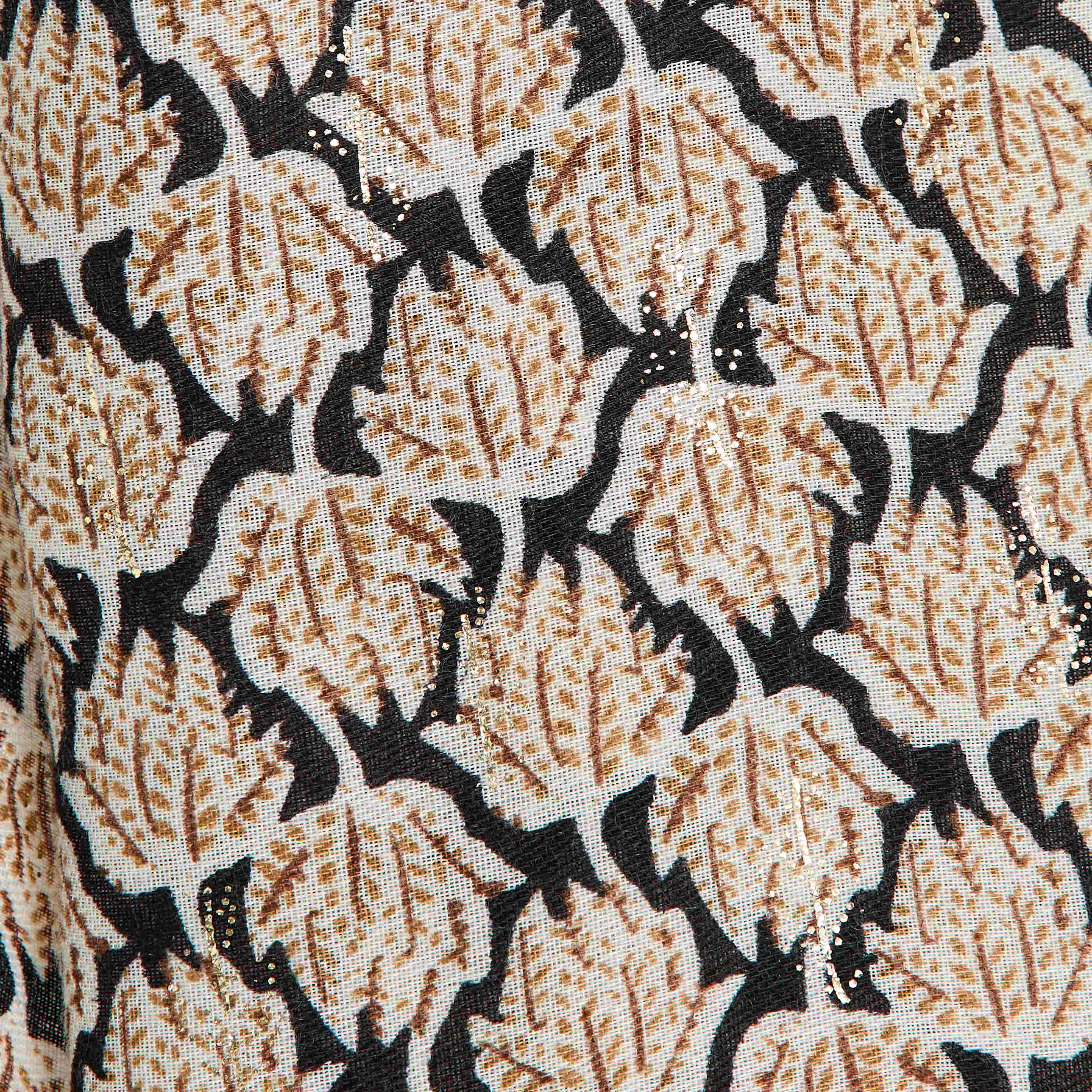 Etole longue imprim&eacute; mini motif feuille