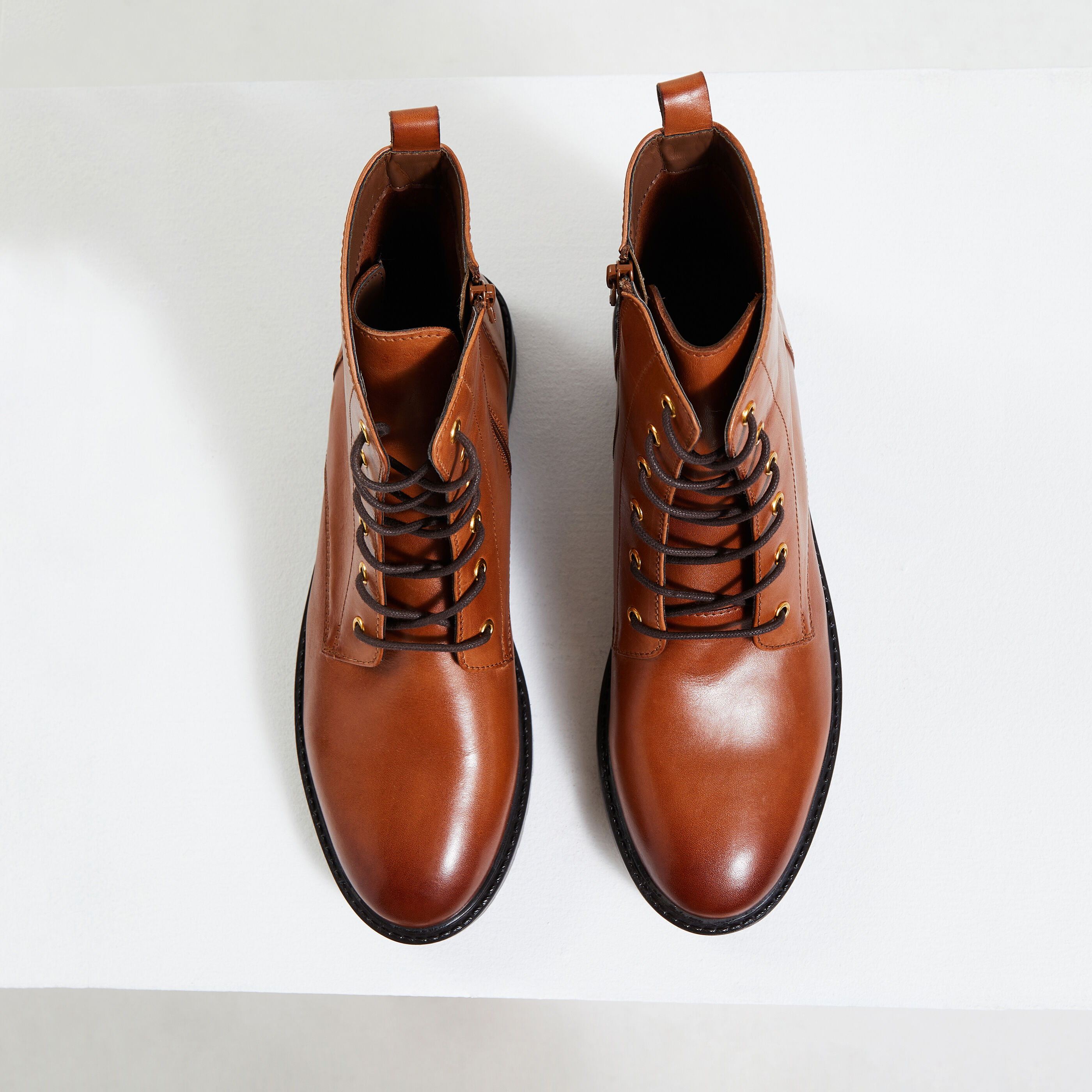 Bottines femme new arrivals cuir a lacets