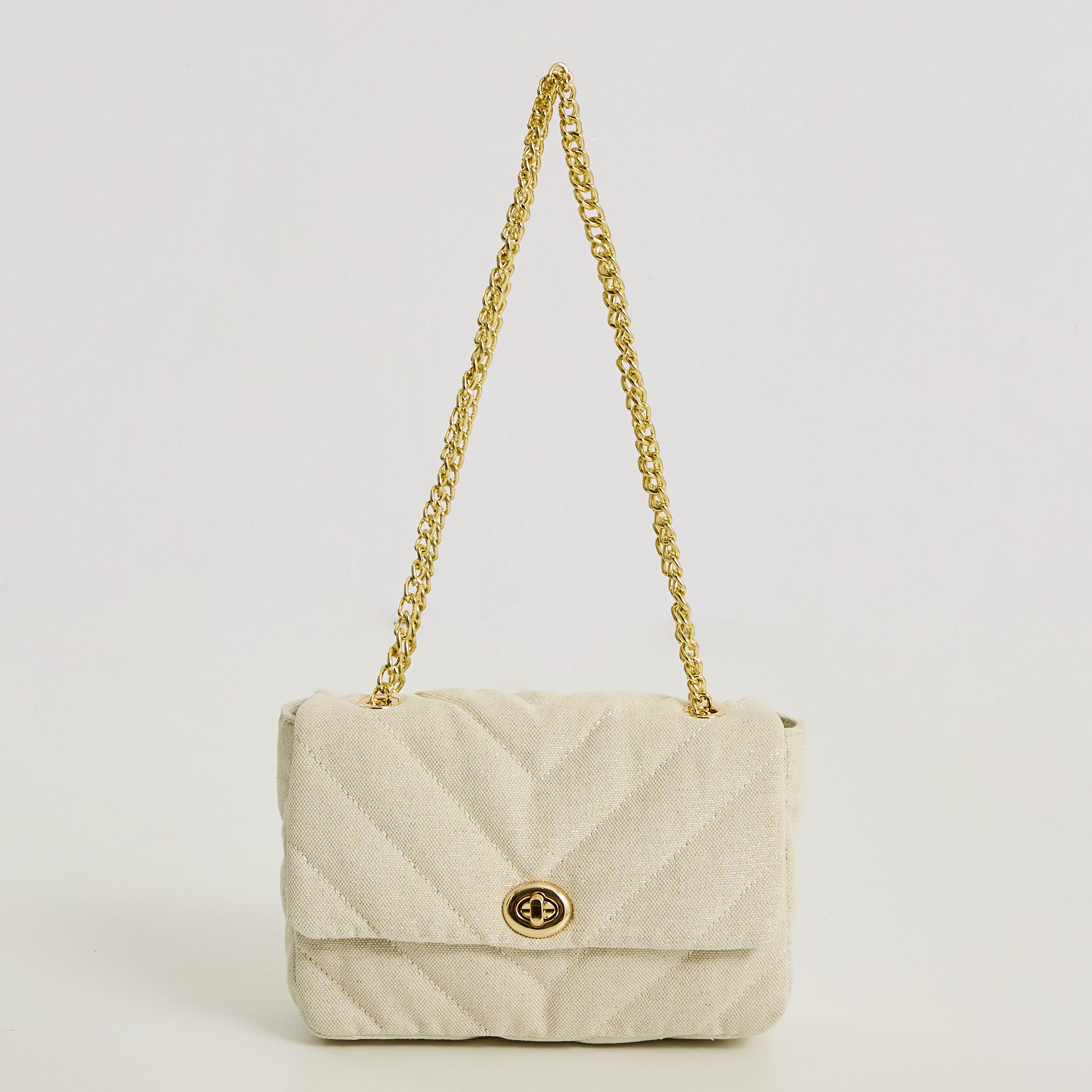 Sac matelass&eacute; brillant femme