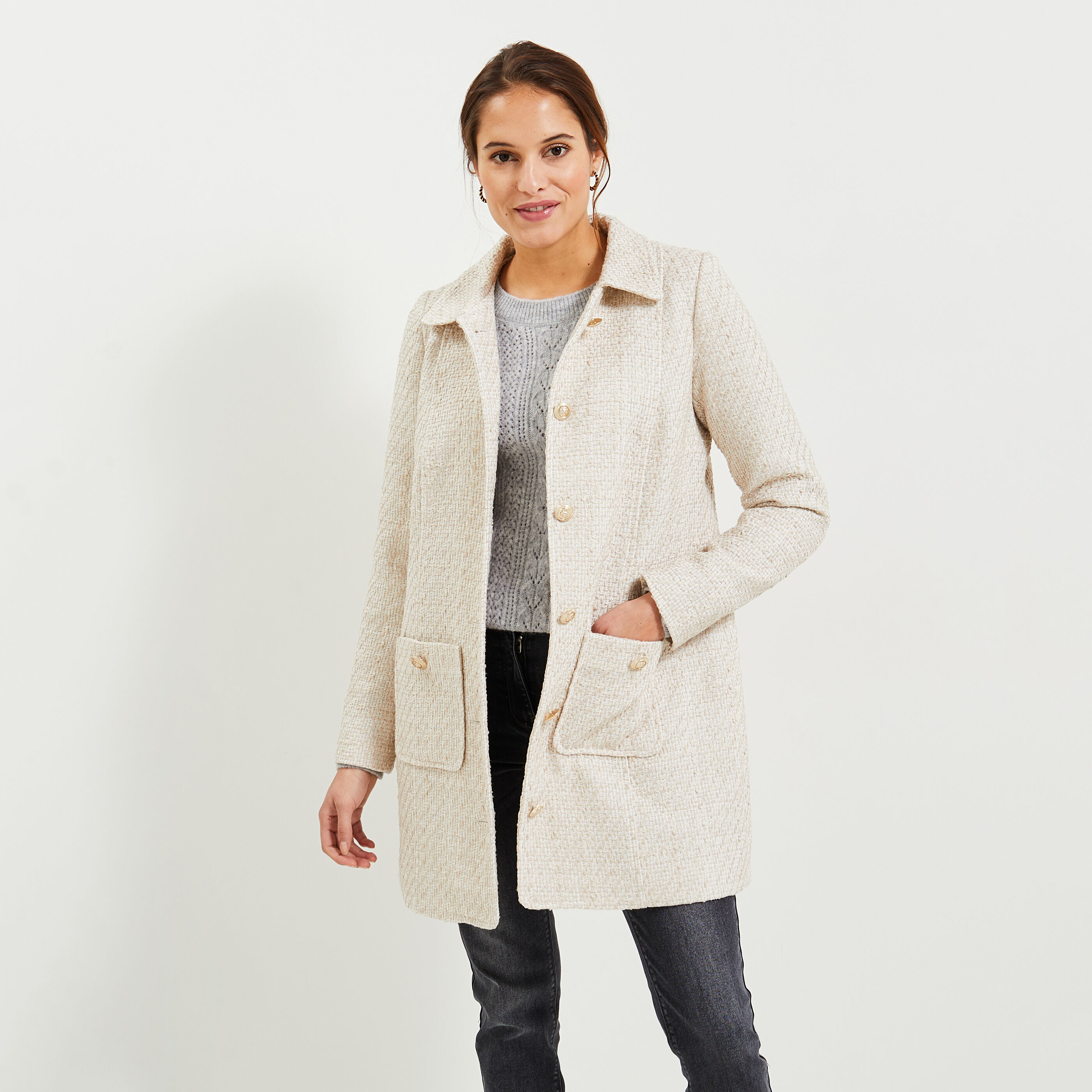 Manteau 2025 tweed femme