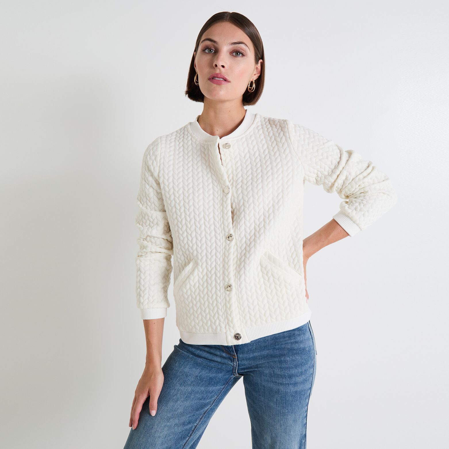 Bombers maille femme