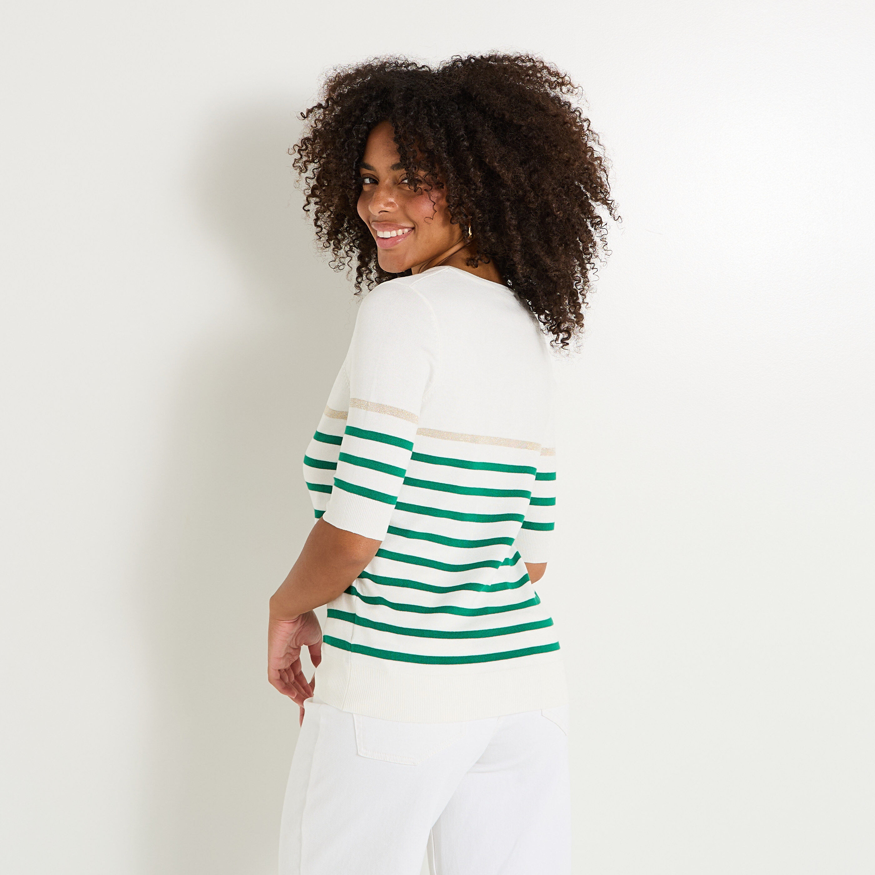 Pull manches courtes femme