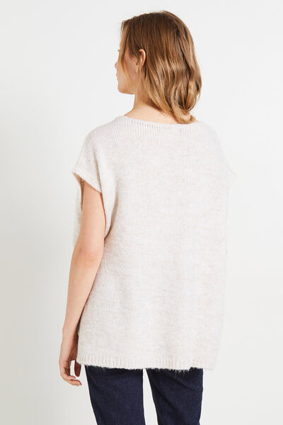 Pull loose sans manches femme
