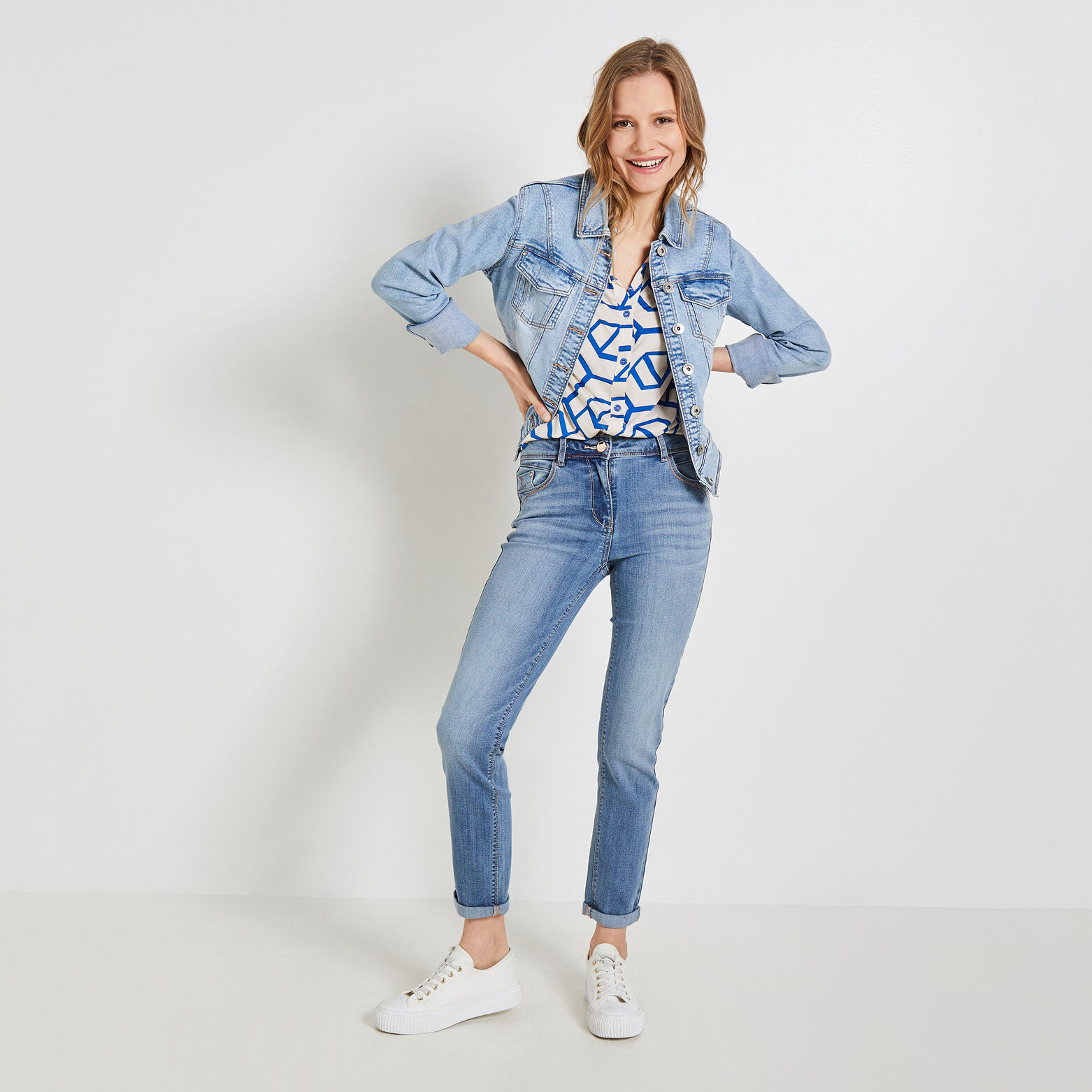 Chemise imprimé graphique femme