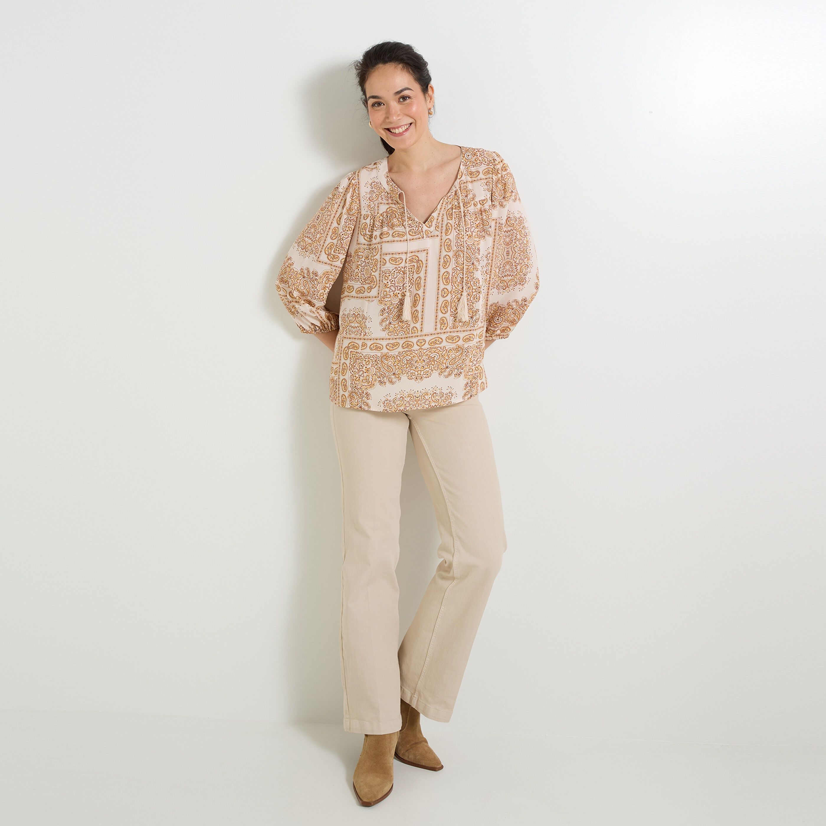 Blouse imprim&eacute;e femme